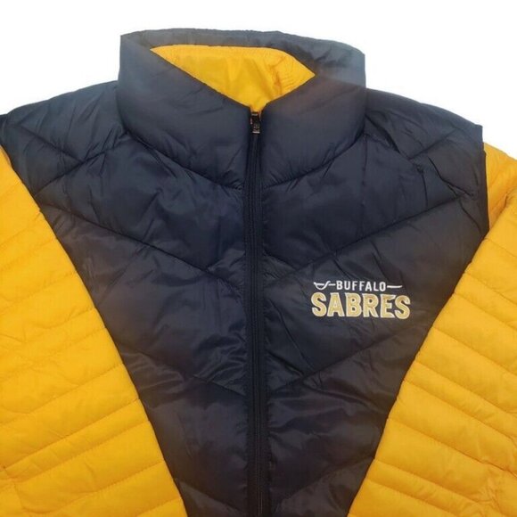 NHL Buffalo Sabres 3 in 1 Systems Jacket Mens Large Embroidered Logo Gold Navy - Picture 3 of 9